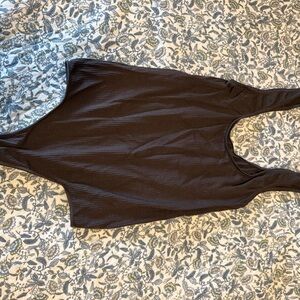 SKIMS Black Ribbed Bodysuit